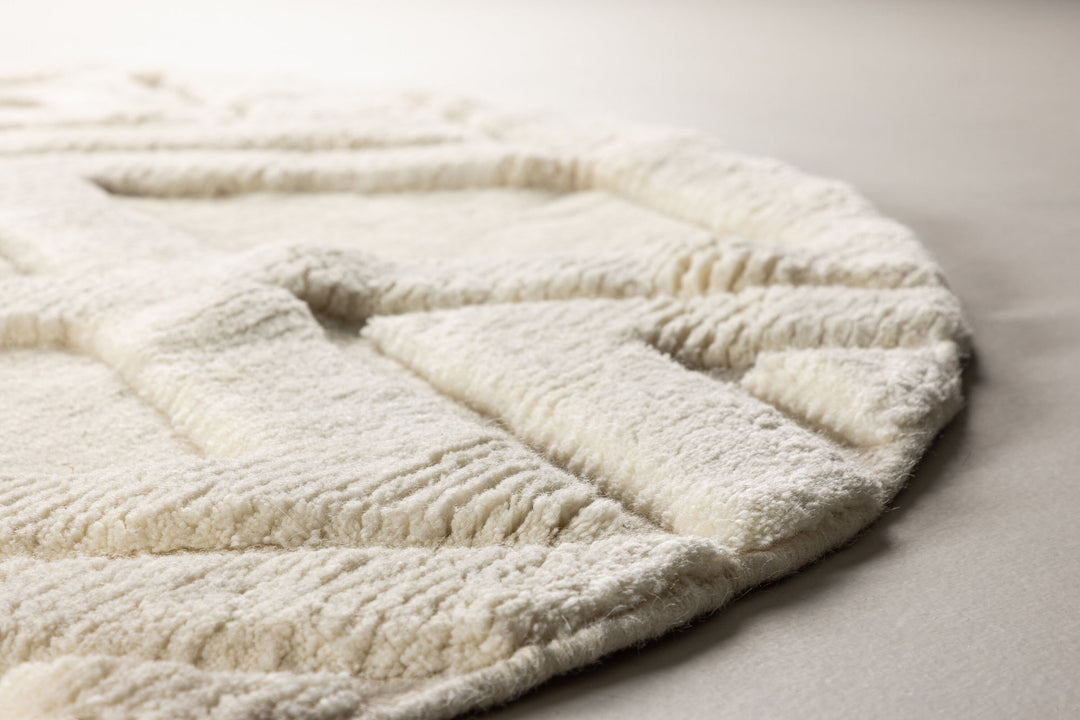 Vind Dahlia Wool - 200*200- -Round-White