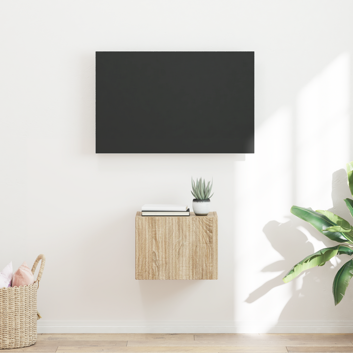 TV vægskab Vægmonteret Sonoma 39 x 31 x 29,5 cm Konstrueret træ