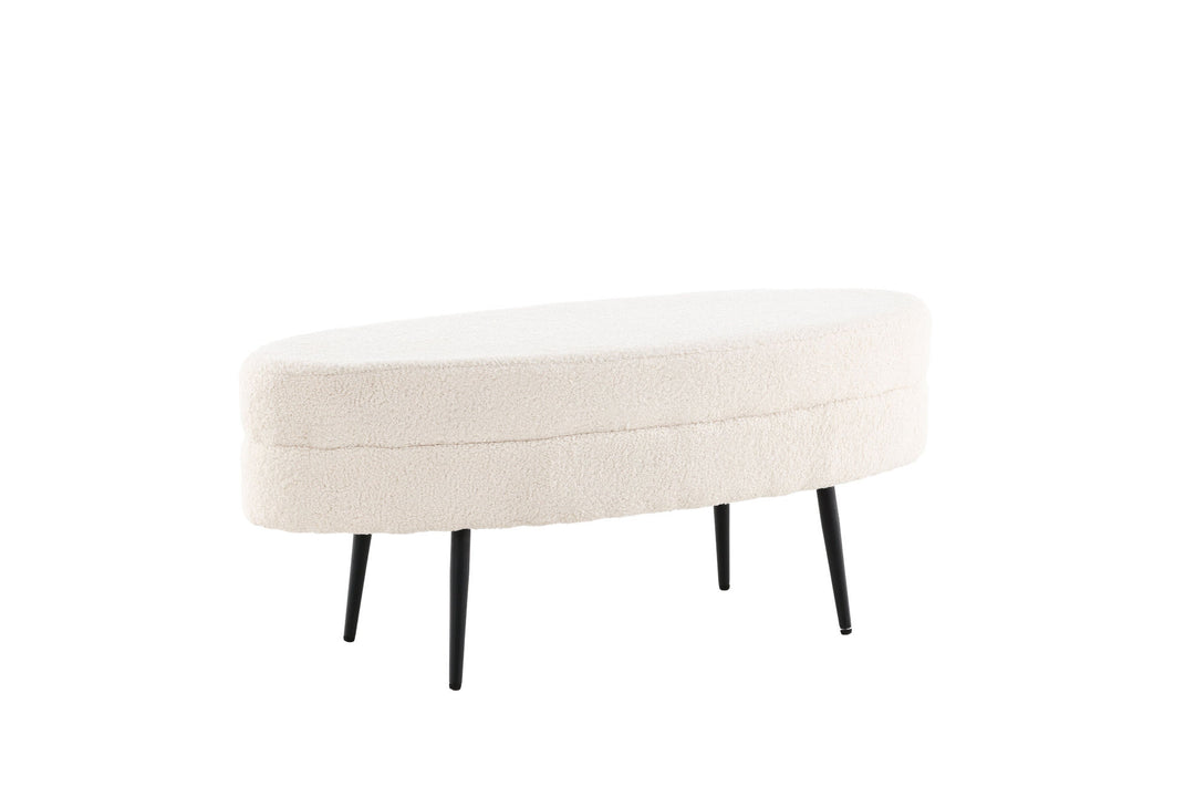 Venture Home Otto Pouf - Black / Offwhite Teddy