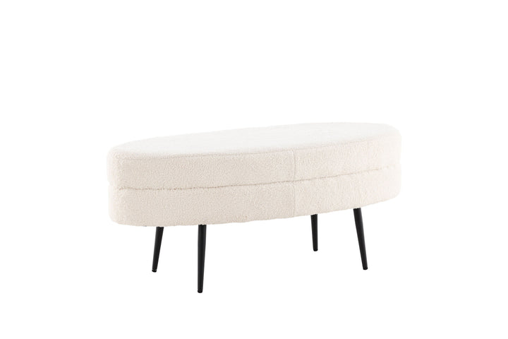 Venture Home Otto Pouf - Black / Offwhite Teddy