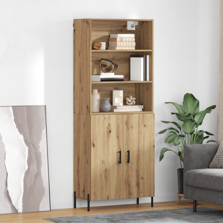 Highboard Artisan Egetræ 69,5 x 32,5 x 180 cm Konstrueret træ
