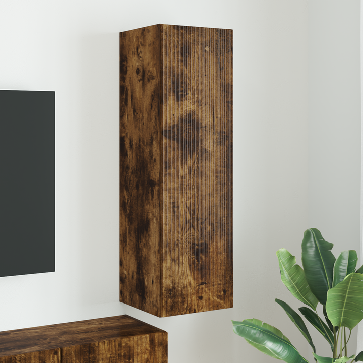 TV vægskab Røget eg 30 x 31 x 100 cm Konstrueret træ