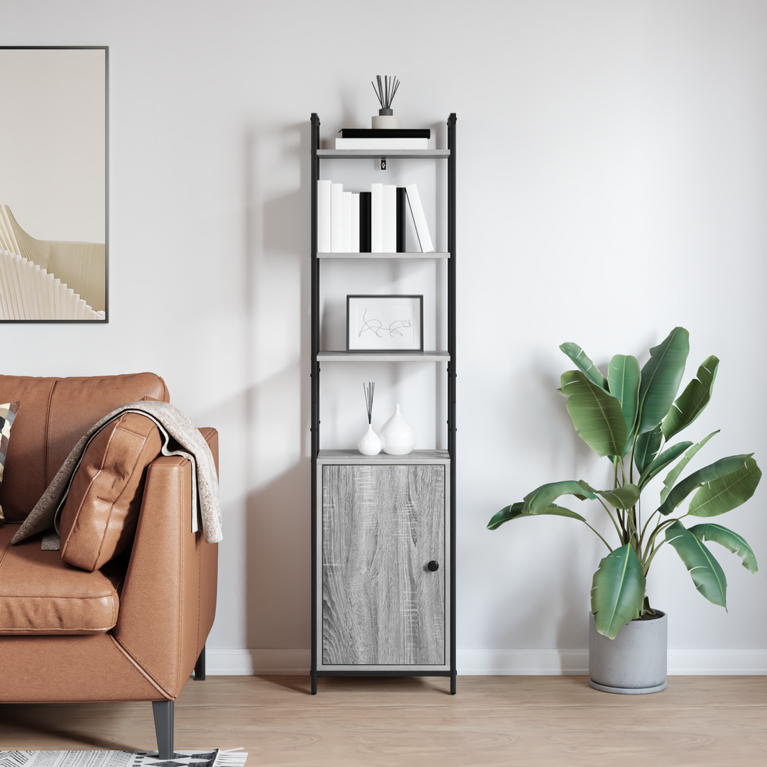 Bogskab Grå Sonoma 40 x 24 x 161 cm Konstrueret træ