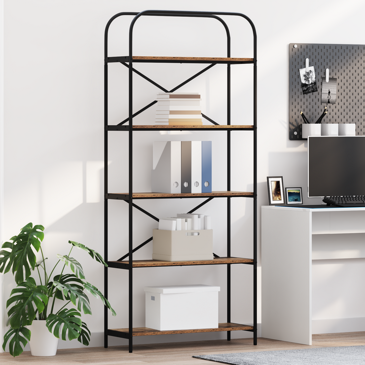Bogreol Gammelt træ 80 x 30 x 183 cm Konstrueret træ