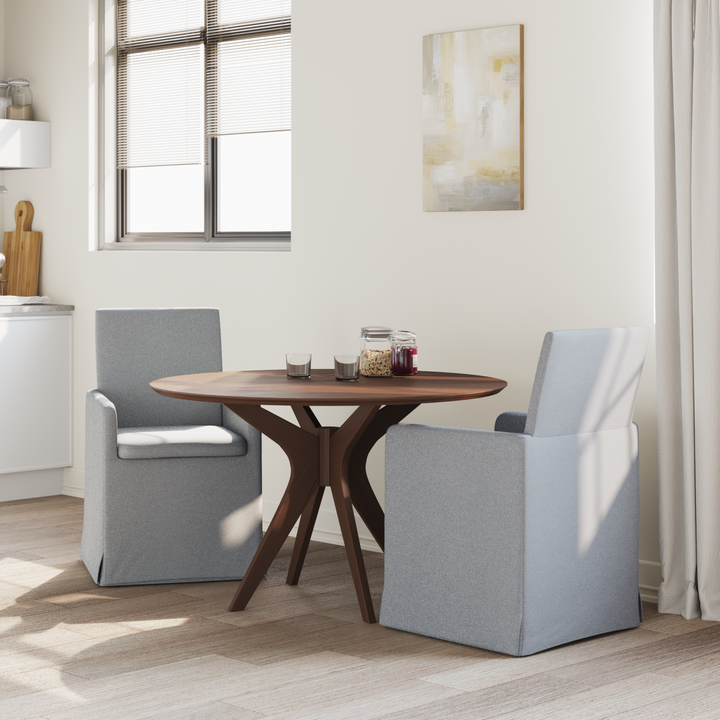 Spisestole 2 pcs Lysegrå 57 x 67 x 95 cm Stof