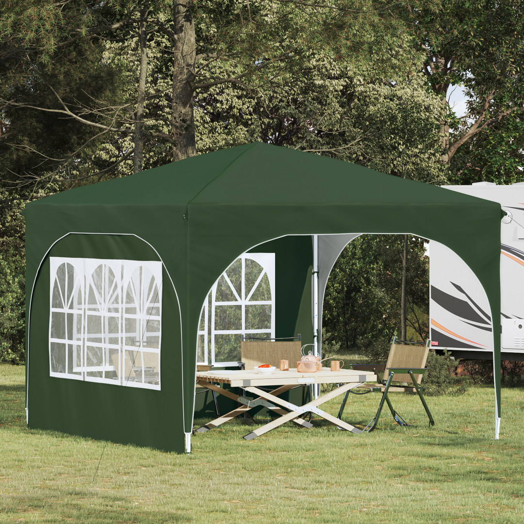 Pop-up Festtelt 290 x 290 x 245 cm Grøn