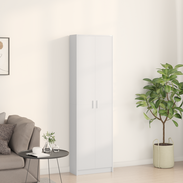 Garderobeskab med hylde Hvid 55 x 25 x 189 cm Konstrueret træ