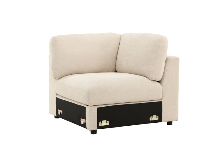 Venture Home Salerno Corner - Beige Fabric /
