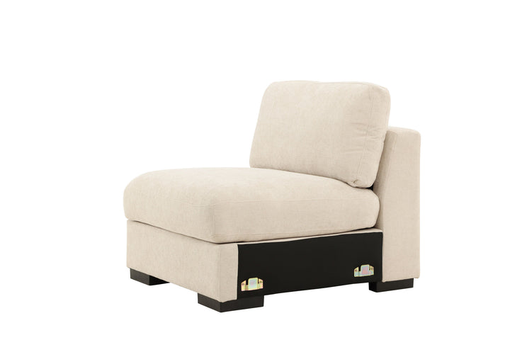 Venture Home Salerno Armless Chair - Beige Fabric /