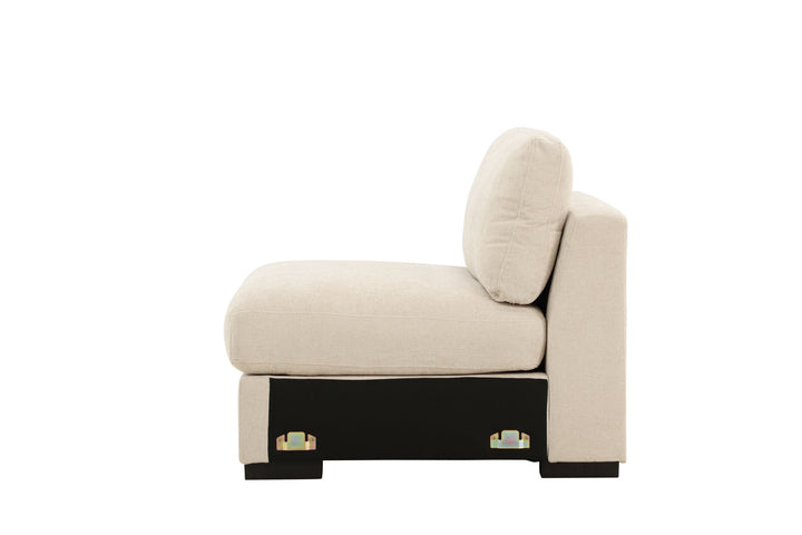 Venture Home Salerno Armless Chair - Beige Fabric /
