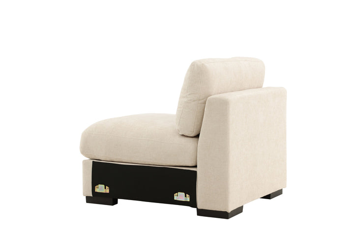 Venture Home Salerno Armless Chair - Beige Fabric /