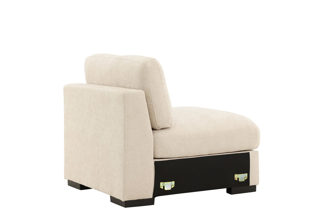 Venture Home Salerno Armless Chair - Beige Fabric /
