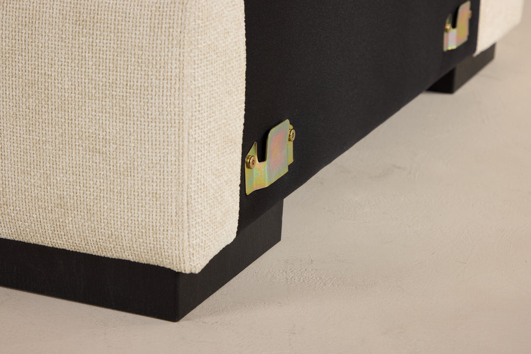 Venture Home Salerno Armless Chair - Beige Fabric /