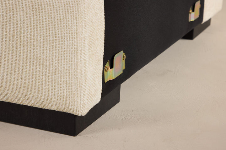 Venture Home Salerno Armless Chair - Beige Fabric /