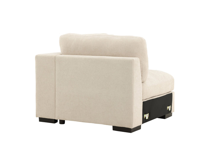 Venture Home Salerno Right Arm Chair - Beige Fabric /