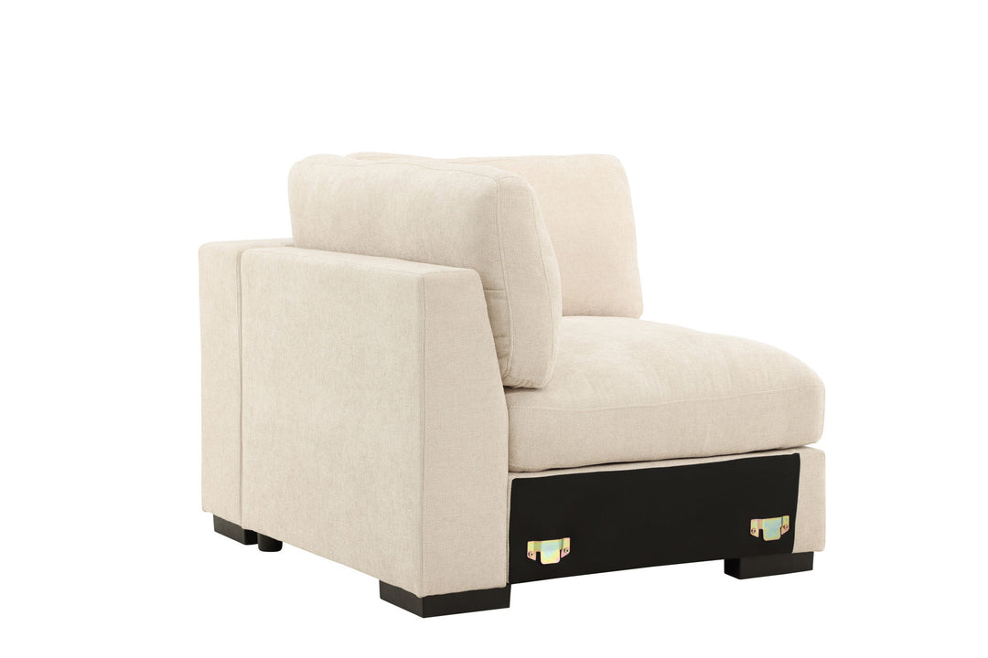 Venture Home Salerno Right Arm Chair - Beige Fabric /