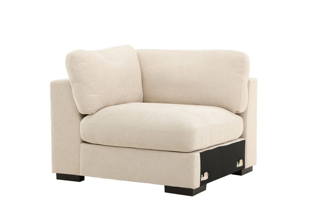 Venture Home Salerno Left Arm Chair - Beige Fabric /