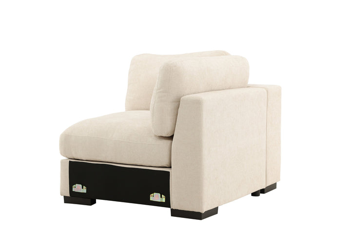 Venture Home Salerno Left Arm Chair - Beige Fabric /