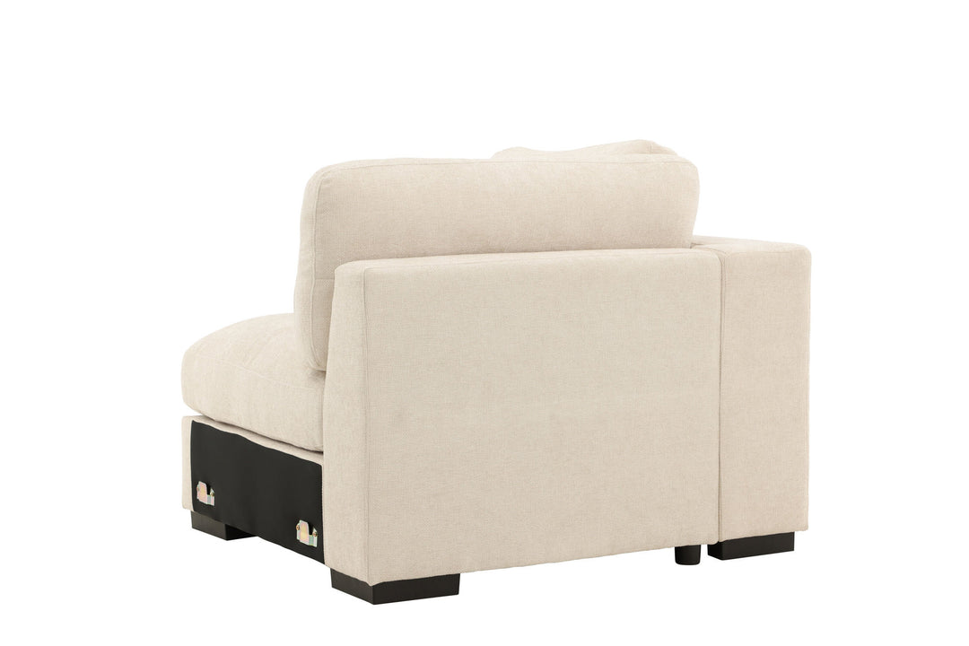 Venture Home Salerno Left Arm Chair - Beige Fabric /