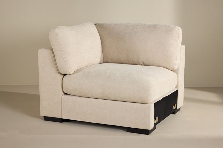 Venture Home Salerno Left Arm Chair - Beige Fabric /