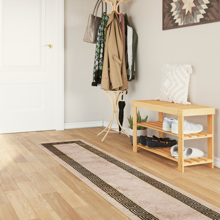 Tæppe Runner MARSA Sort 50 x 350 cm Polyester og PVC
