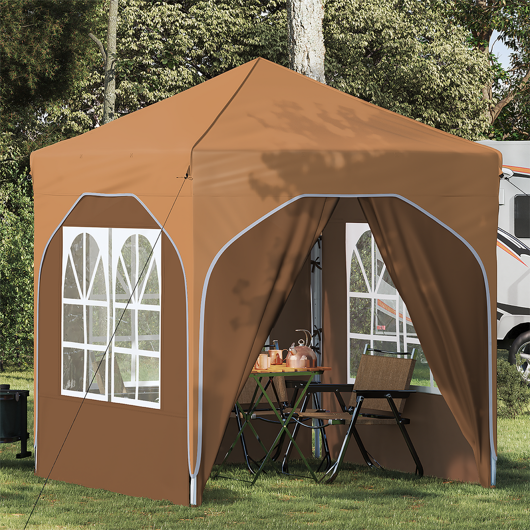 Pop-up Festtelt 192 x 192 x 245 cm Beige