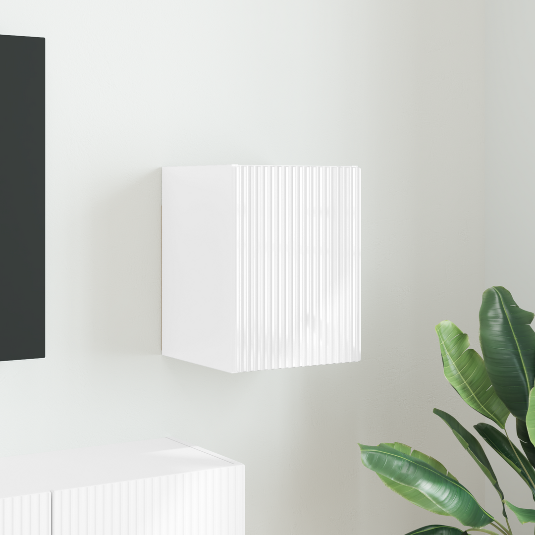 TV vægskab Gloss Hvid 30 x 31 x 40 cm Konstrueret træ