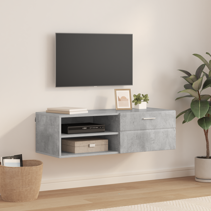 Træskab Høj gloss hvid 100,5 x 39 x 30 cm Konstrueret træ