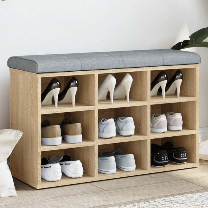 skobænk Sonoma eg 82x32x50 cm konstrueret træ