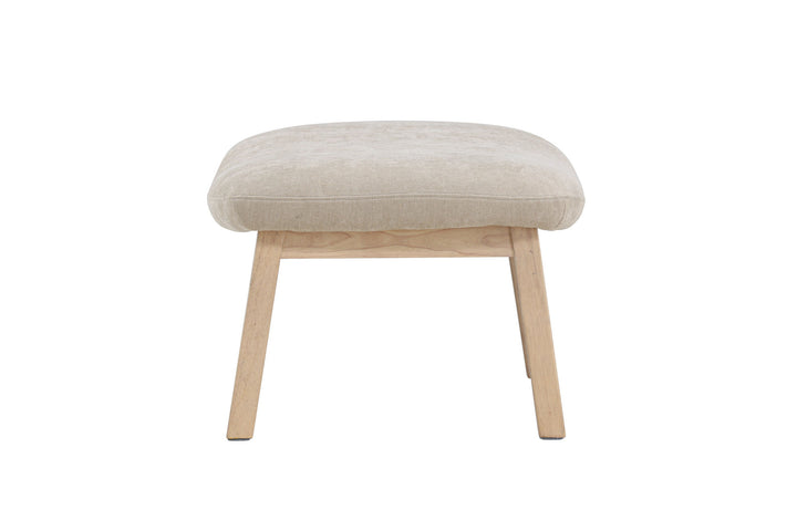 Venture Home Rile Ottoman - Whitewash/ Beige