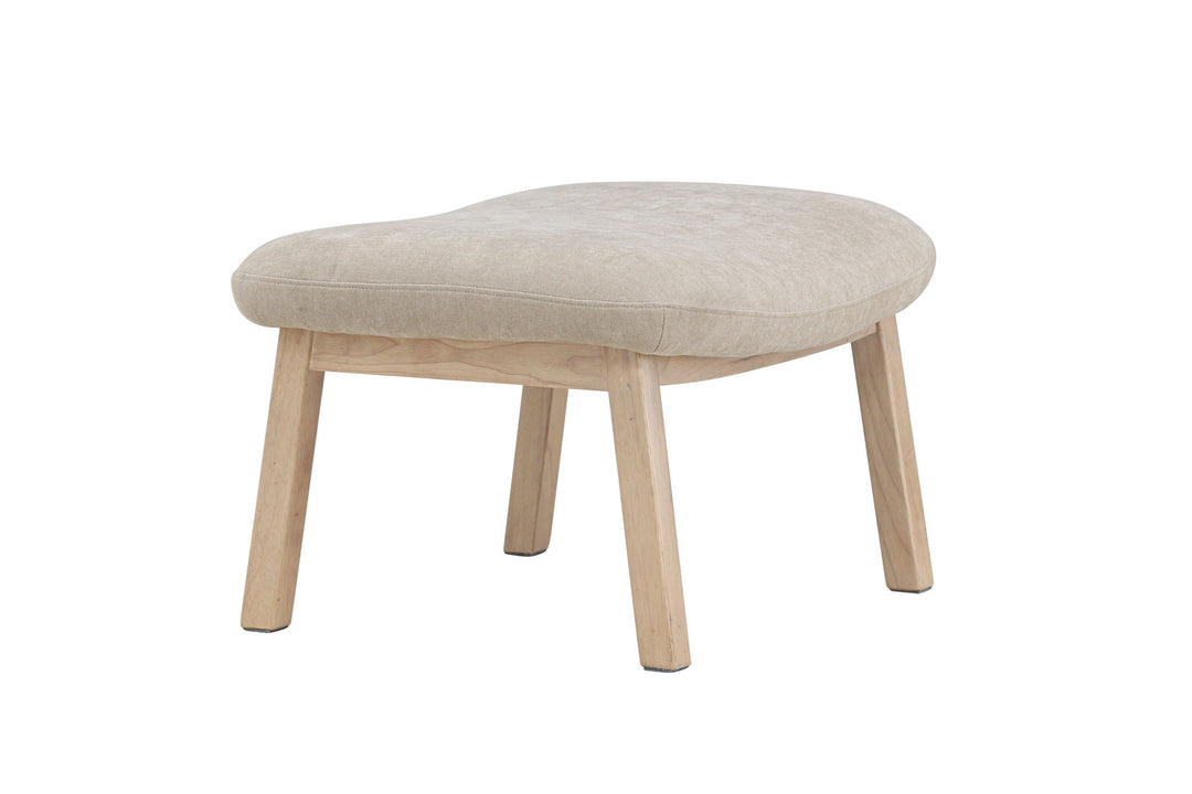 Venture Home Rile Ottoman - Whitewash/ Beige