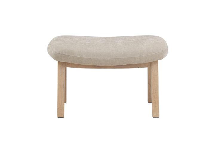 Venture Home Rile Ottoman - Whitewash/ Beige
