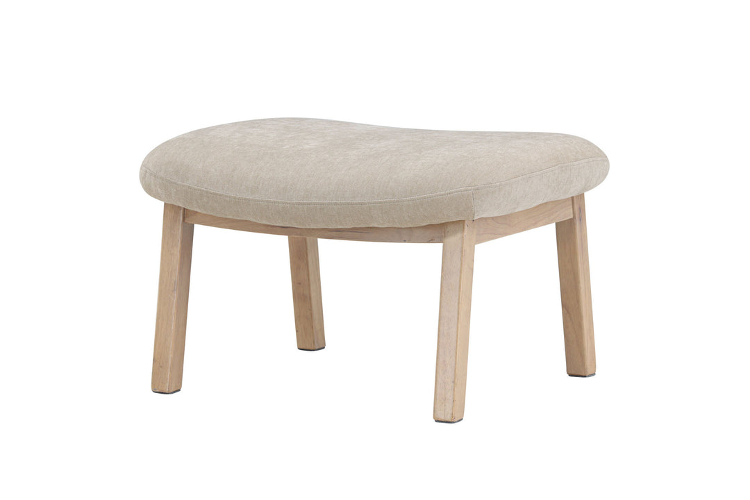 Venture Home Rile Ottoman - Whitewash/ Beige