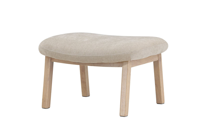 Venture Home Rile Ottoman - Whitewash/ Beige