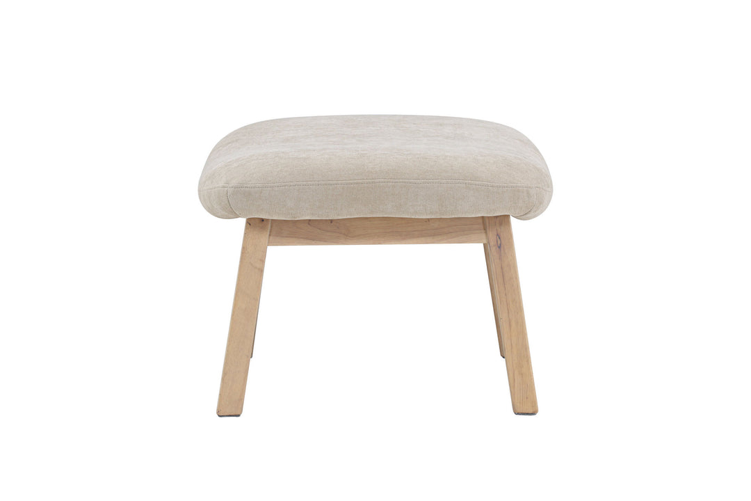 Venture Home Rile Ottoman - Whitewash/ Beige