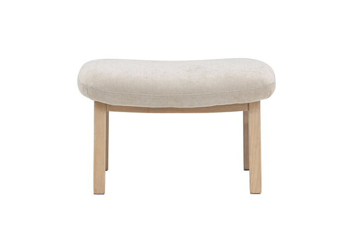 Venture Home Rile Ottoman - Whitewash/ Beige
