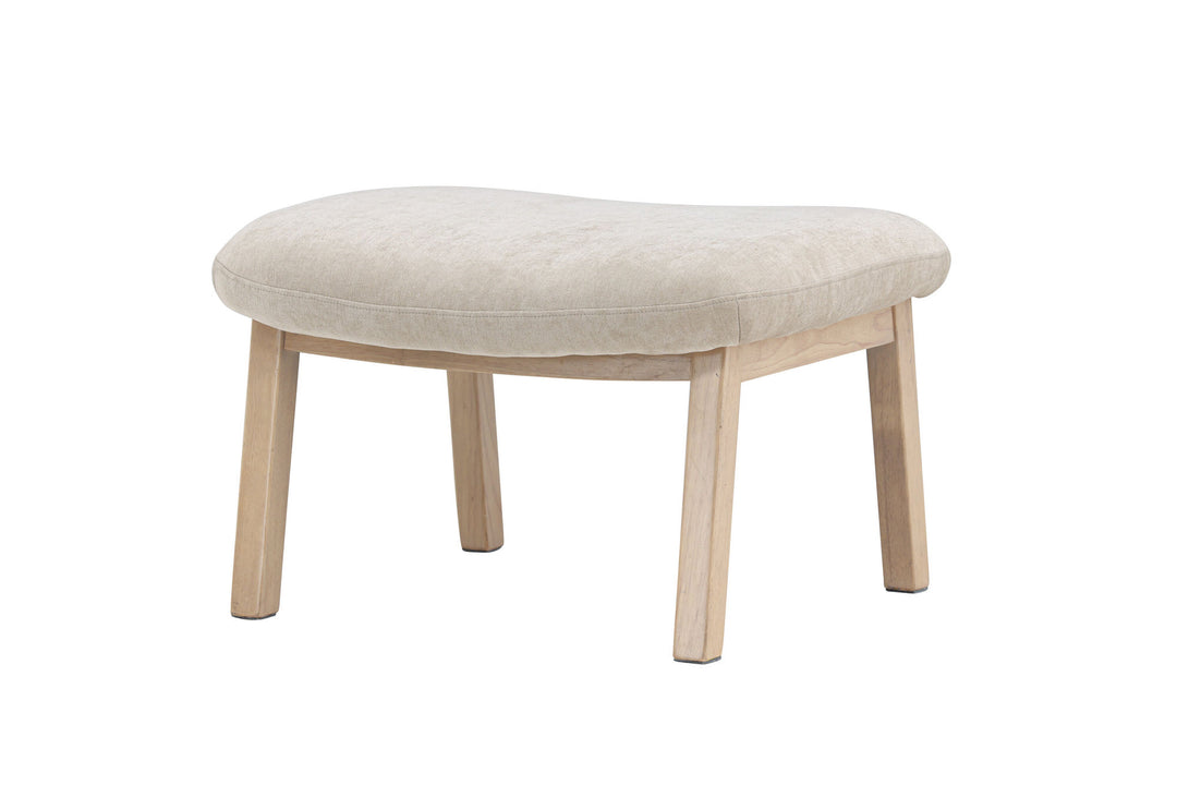Venture Home Rile Ottoman - Whitewash/ Beige