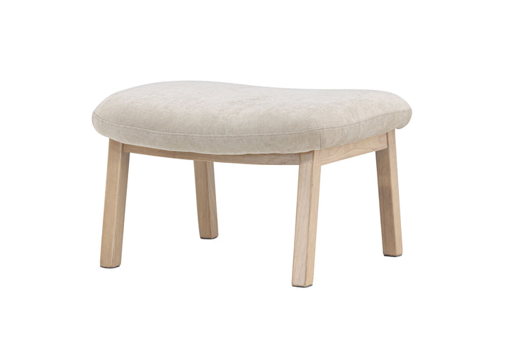 Venture Home Rile Ottoman - Whitewash/ Beige