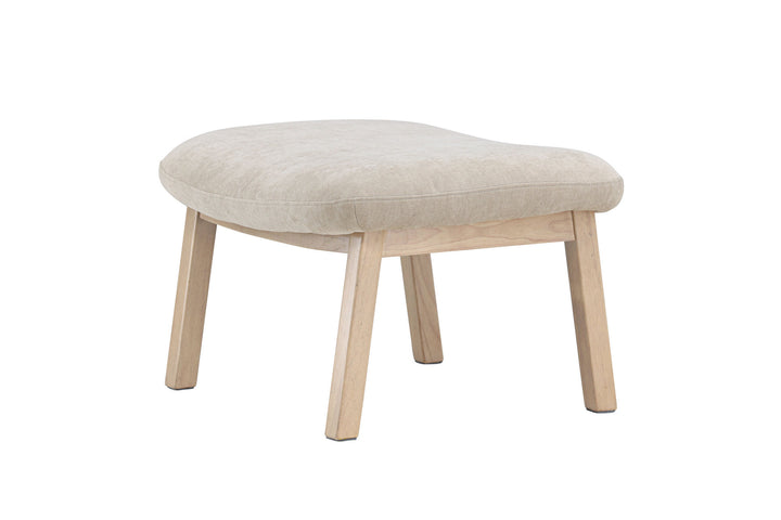 Venture Home Rile Ottoman - Whitewash/ Beige