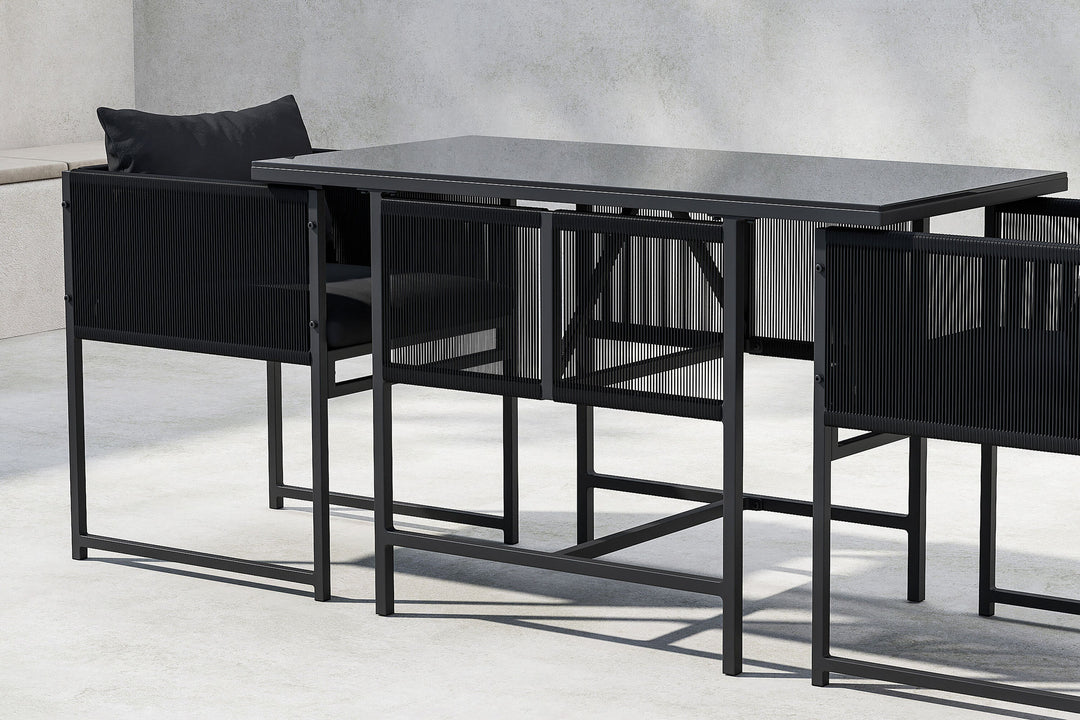 Venture Home Noto Balcony Set - Black / Black