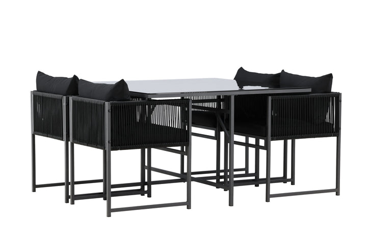 Venture Home Noto Dining Set - Black / Black