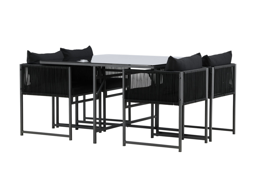Venture Home Noto Dining Set - Black / Black