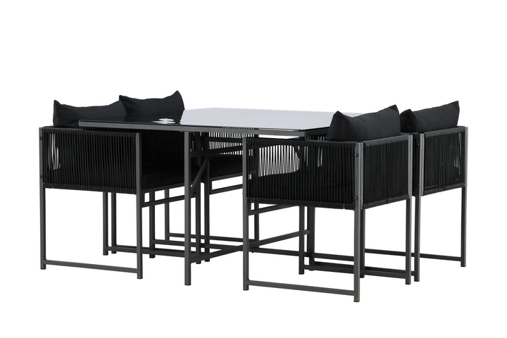 Venture Home Noto Dining Set - Black / Black