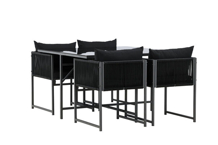 Venture Home Noto Dining Set - Black / Black