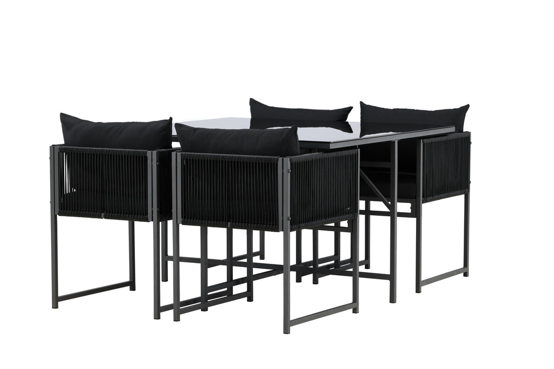 Venture Home Noto Dining Set - Black / Black