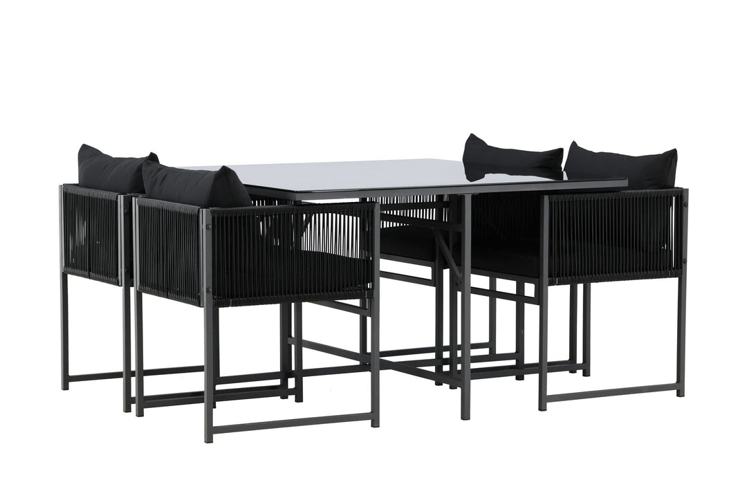 Venture Home Noto Dining Set - Black / Black