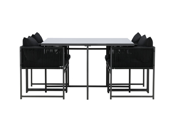 Venture Home Noto Dining Set - Black / Black