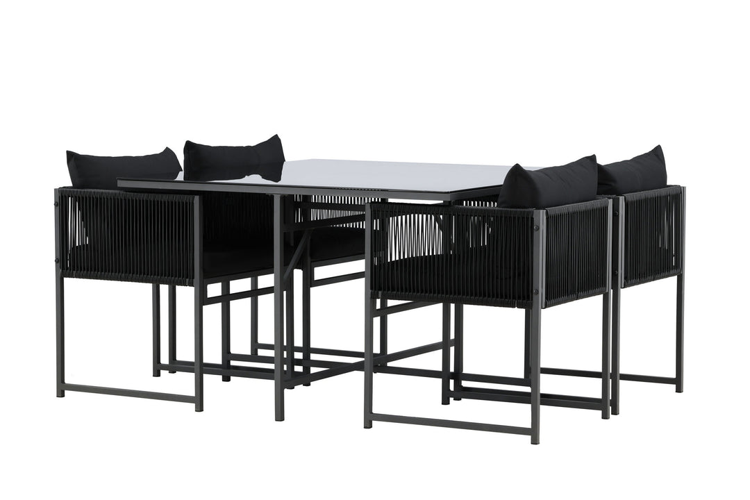 Venture Home Noto Dining Set - Black / Black