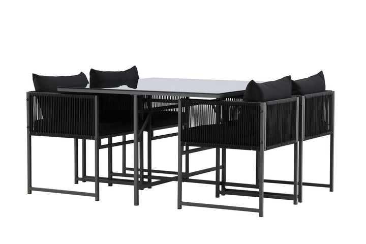 Venture Home Noto Dining Set - Black / Black