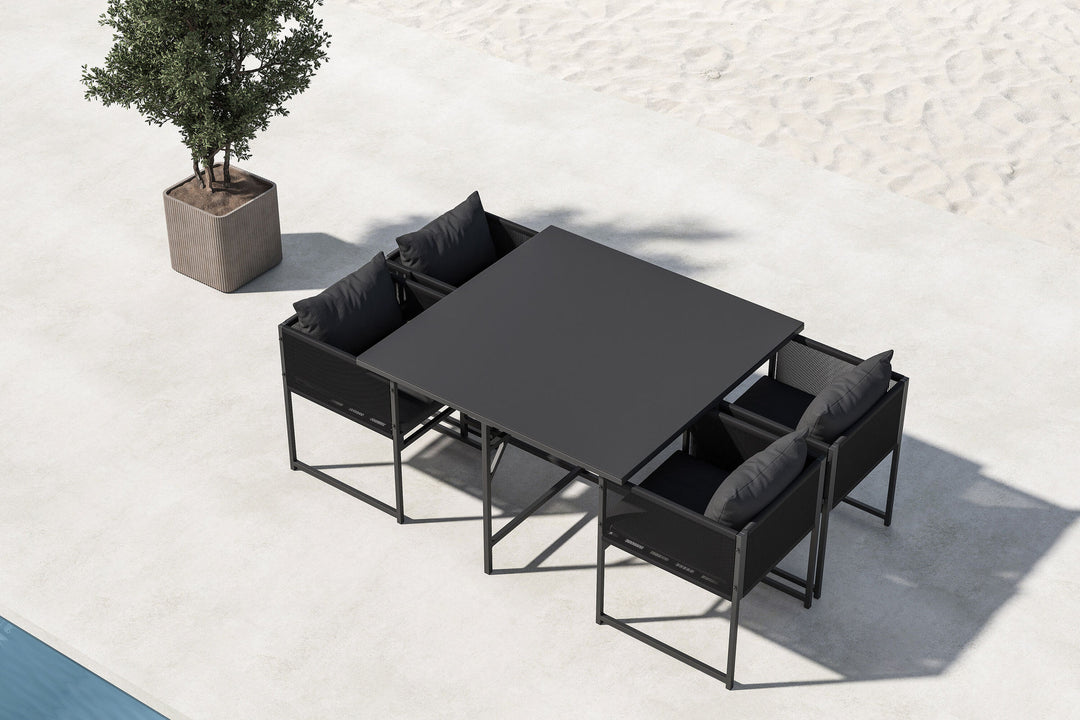 Venture Home Noto Dining Set - Black / Black